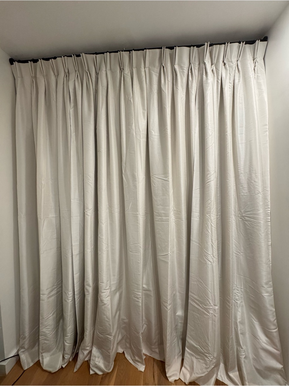 Faux Taffeta Pinched Curtains